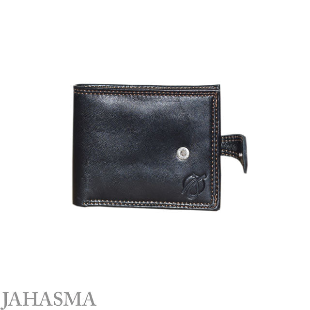 Men’s Leather RFID Wallet Extra Capacity Attached Button Flip Pocket