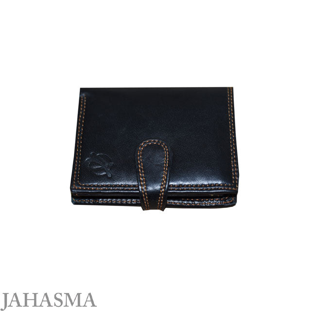 Men’s Leather RFID Wallet Extra Capacity Attached Button Flip Pocket