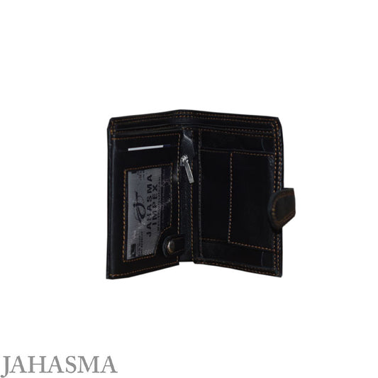 Men’s Leather RFID Wallet Extra Capacity Attached Button Flip Pocket