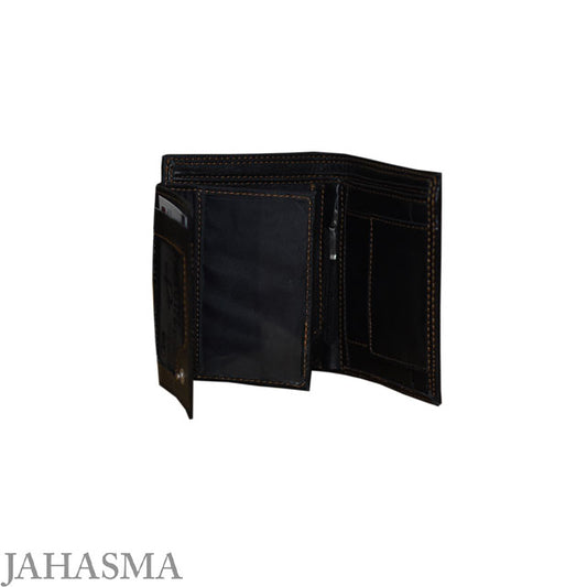 Men’s Leather RFID Wallet Extra Capacity Attached Button Flip Pocket