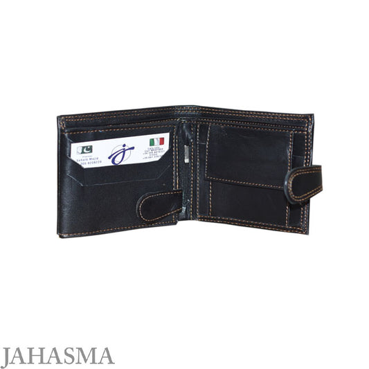 Men’s Leather RFID Wallet Extra Capacity Attached Button Flip Pocket