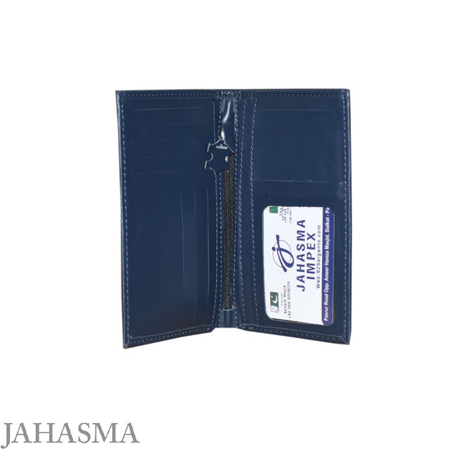Men’s Leather Wallet Extra Capacity Attached Zip Pocket