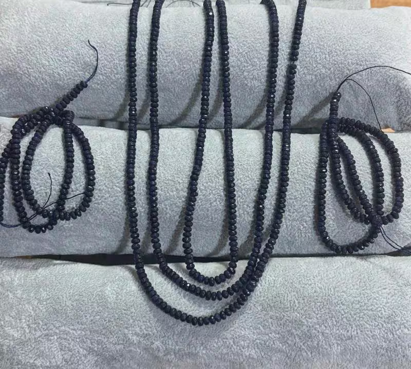 Blue Sapphire Faceted Cube Beads 2mm – Tiny Gemstone Beads for Jewelry Making & Crafting