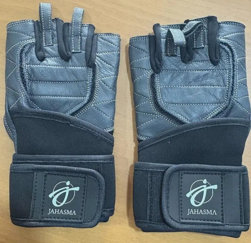 Men’s Weightlifting Gloves – Fingerless Leather, Ergonomic Padding, Breathable Mesh, Velcro Strap