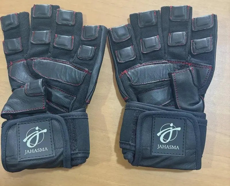 Men’s Training Gloves – Fingerless Leather, Ergonomic Padding, Breathable Mesh, Velcro Strap